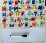 Развивающая игрушка деревянная Алфавит с маркером, C-41765