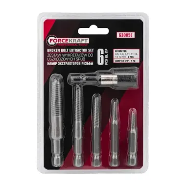 Набор экстракторов резьбы 6пр. FORCEKRAFT FK-63005E