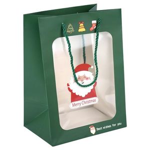 Пакет бумажный Казахстан 25*18*10 см картон.Зеленый 1 шт 12 шт /упак