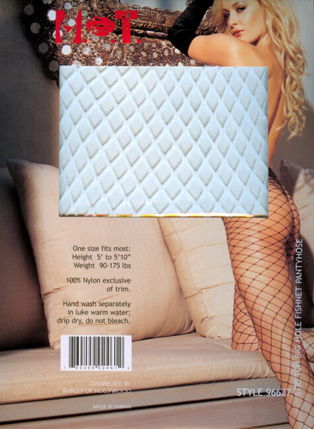 Белые колготки в крупную сетку OS (42-46) (Цвет: белый)