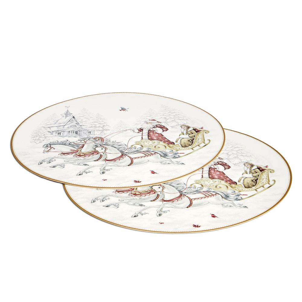 НАБОР ПОДСТАНОВОЧНЫХ САЛФЕТОК "МОРОЗКО" ИЗ 2 ШТ., ДИАМЕТР=38 СМ