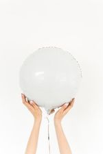 F Шар круг 18" / 45 см белый (БГ-15)