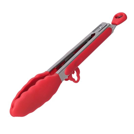 Щипцы силиконовые 23 см. Kamille КМ 7511 с ручками из нержавеющей стали