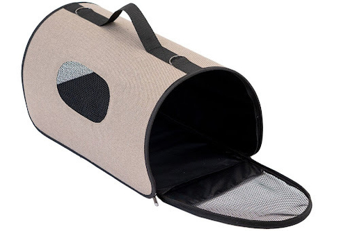 Дарэлл сумка-переноска жесткая №3 ЕСО (рогожка, пластик) бежевая Турне