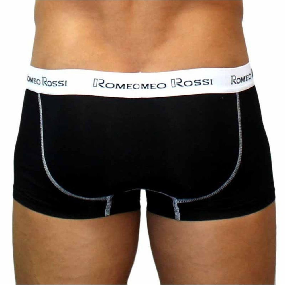 Мужские трусы боксеры черные Romeo Rossi RR365-2 Boxer Brief