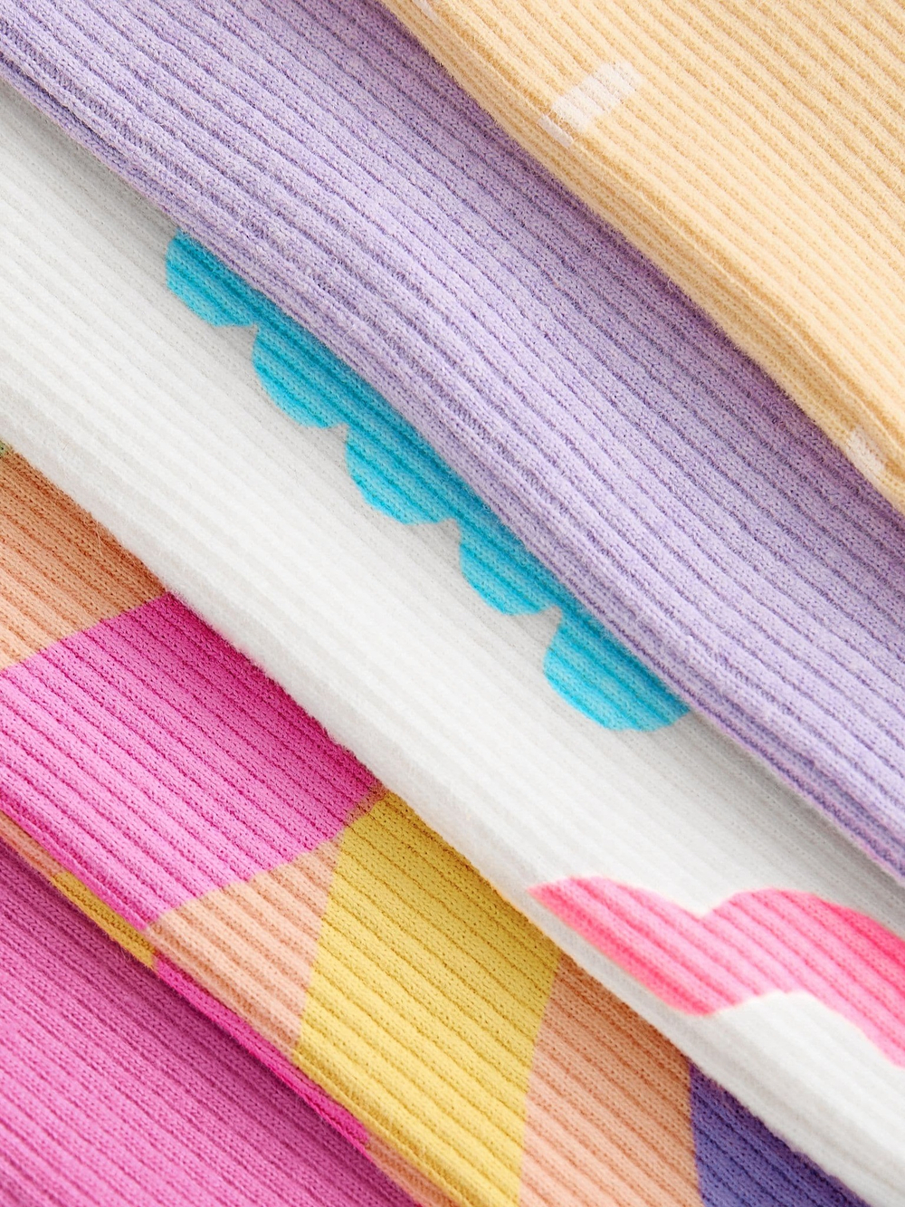 Футболка для девочки Next E65-360, 5 шт., Розовый, Белый, Сиреневый