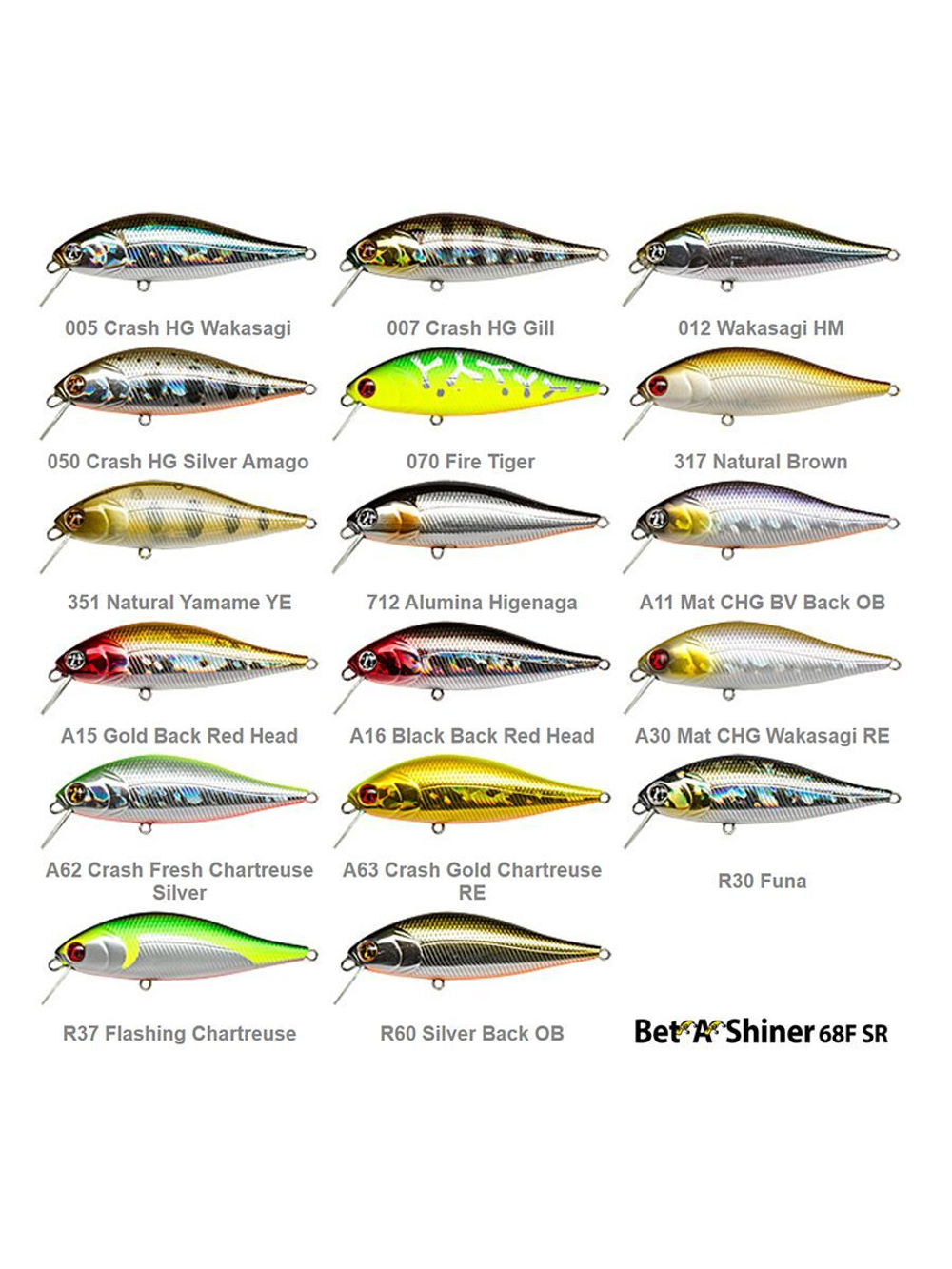 Воблер для рыбалки Pontoon21 Bet-A-Shiner 68F-SR, 68мм, 6.6 гр., 0.1-0.3 м., цвет 050