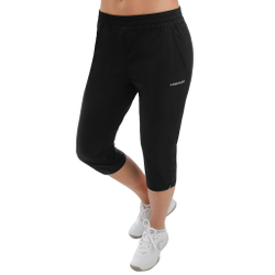 Женские теннисные брюки HEAD Club Training Pants Women - Black, Silver