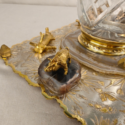 Набор водочный с графином на агате "Охотник"