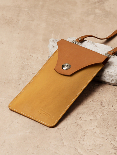 Сумка кожаная для смартфона Краст комбинированная