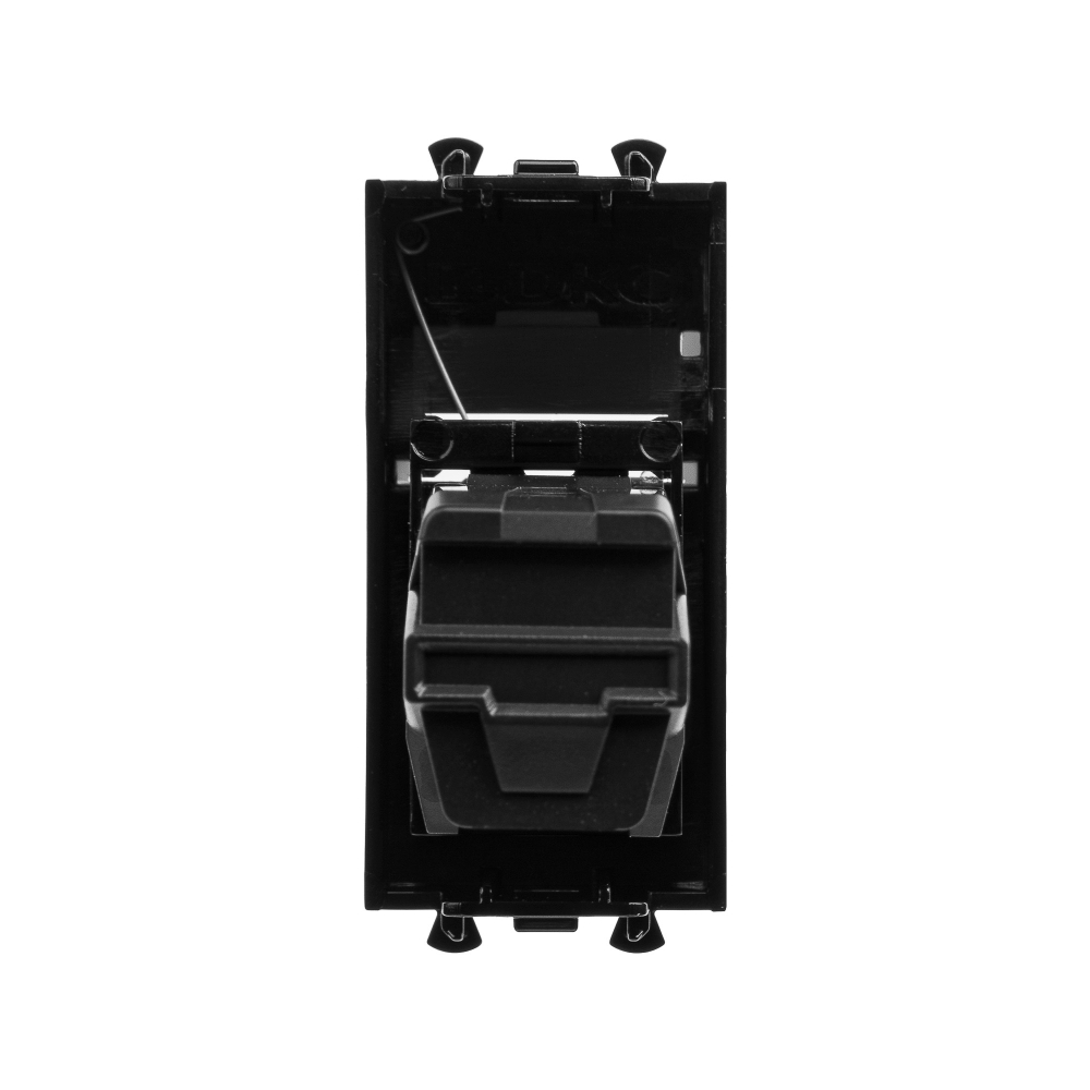 USB 3.0 розетка модульная, тип А-А, "Avanti", "Черный матовый", 1 модуль