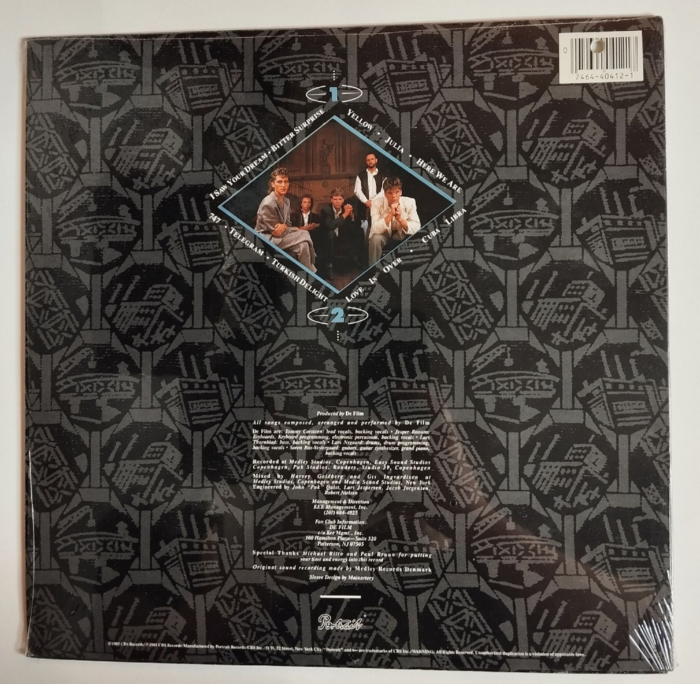 Винтажная виниловая пластинка LP De Film (USA 1985)