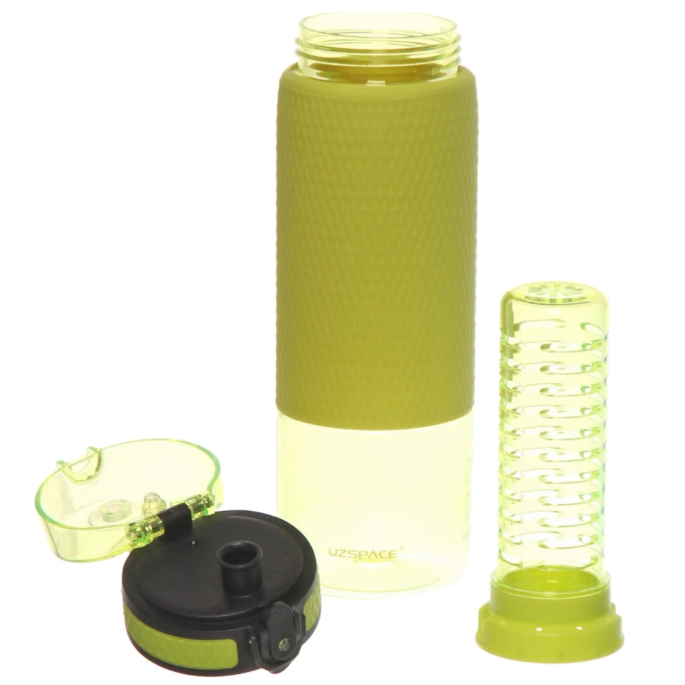 Бутылка спортивная UZSPACE Diamond 5057 с емкостью для фруктов (680 мл)