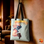 Сумка шоппер с принтом Эта фарфоровая кукла влюбилась