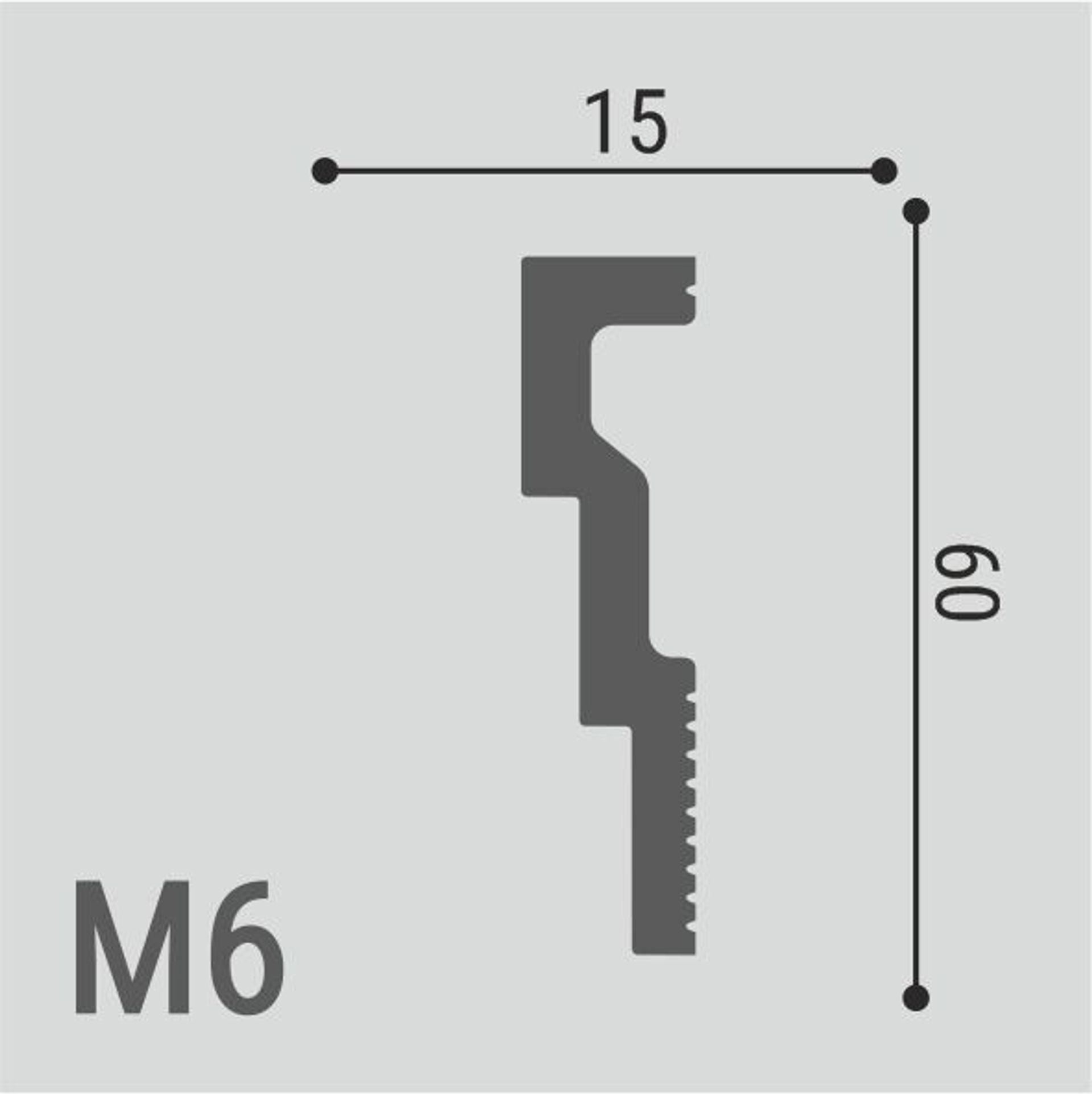 Молдинг XPS POLYMER М 6 60/15