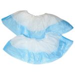 Бахилы КОМПЛЕКТ 50 штук (25 пар), ДВОЙНЫЕ (со стелькой), 40х14 см, 80 мкм,LAIMA, 104982