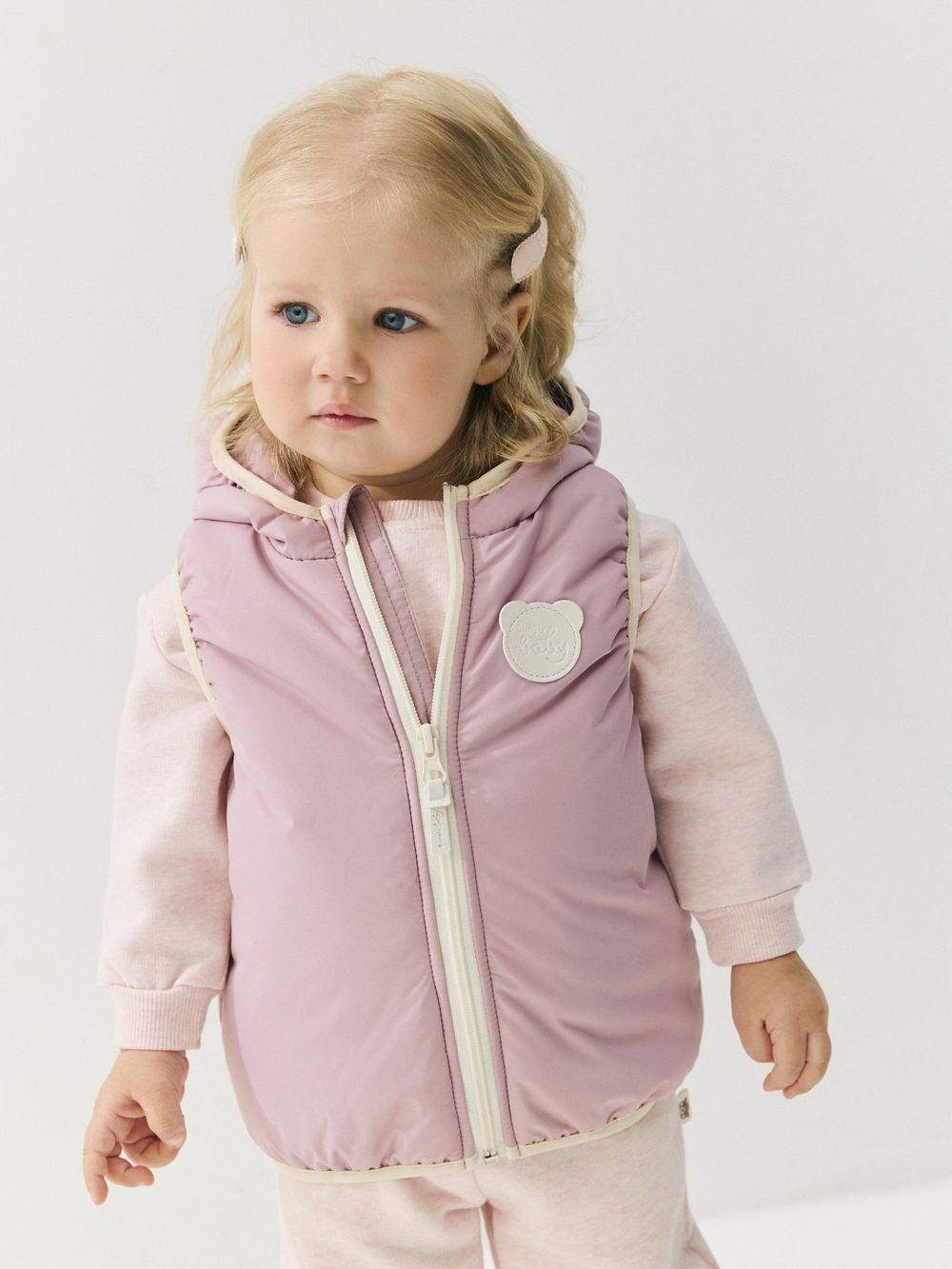 Жилет с капюшоном "Орхидея" 0+