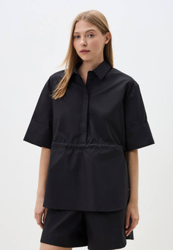 Свободная рубашка из хлопка-поплина