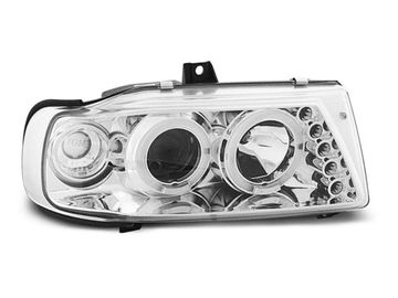 Передние фары Seat Cordoba 1/Ibiza 2/VW Polo 3 angel eyes chrome