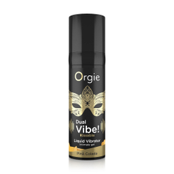Съедобный гель с вибрацией Orgie DUAL VIBE! со вкусом коктейля PINA COLADA 15мл