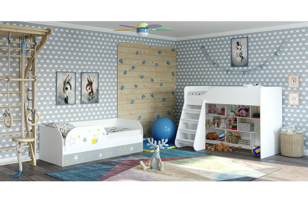 Кровать с подъёмным механизмом Трио КРП-01 80х186, звездное детство