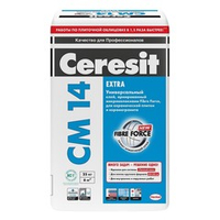 Клей для плитки и керамогранита Ceresit CM 14 Extra С2 Т (25 кг)