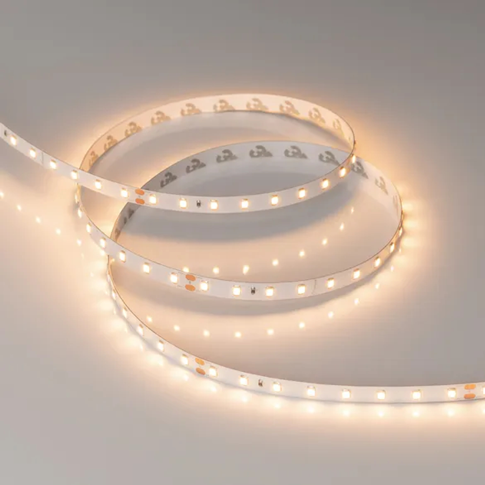 Светодиодная лента RT-A80-8mm 24V Warm3000 (6 W/m, IP20, 2835, 50m) (Arlight, высок.эфф.150 лм/Вт) 024525(2)