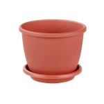Горшок цветочный Афина 5,5л (с поддоном) (коричневый)