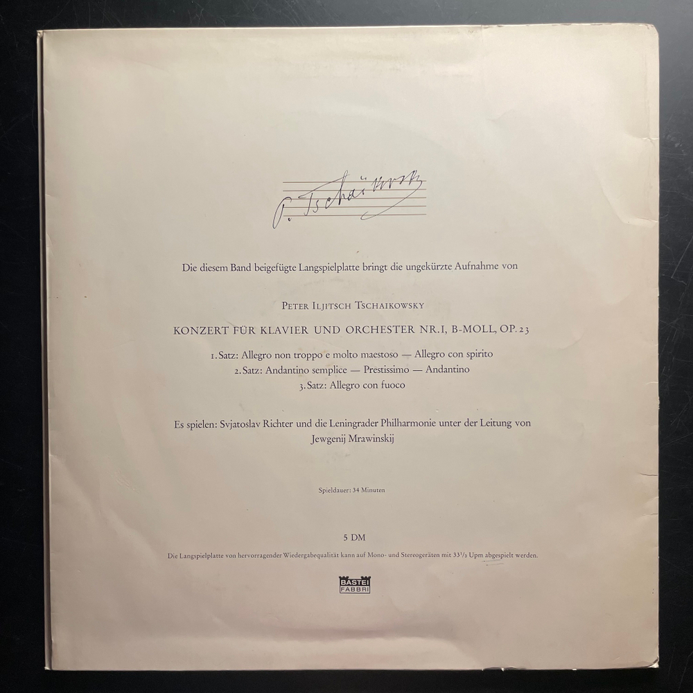 Чайковский - Концерт для фортепиано с оркестром № 1 (Германия 1967г.) 10"