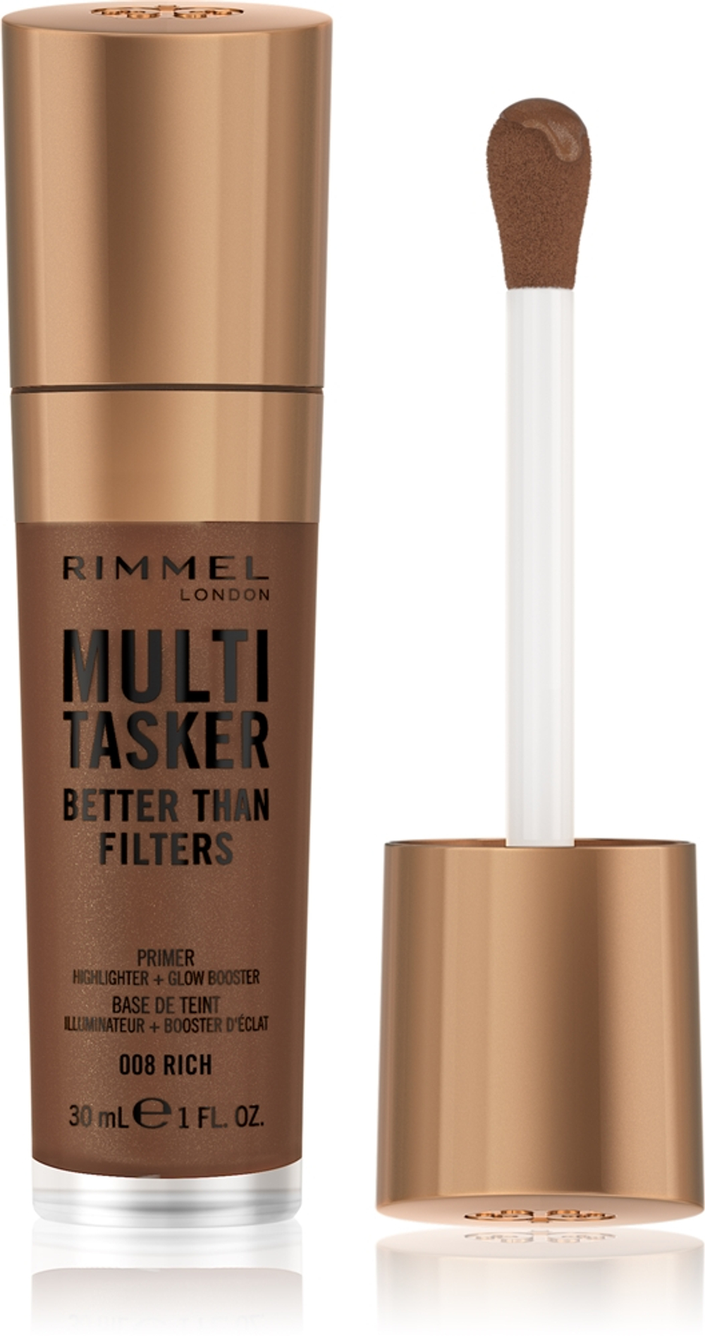 Rimmel Multi-Tasker Better Than Filters - Разглаживающая база для выравнивания тона кожи оттенок 008 Rich, 30 ml