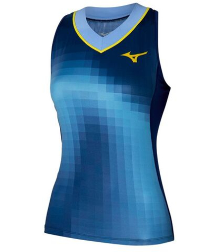 Женский топ теннисный Mizuno Frontier - небесный
