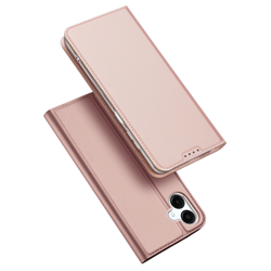 Чехол книжка из PU кожи розового цвета от Dux Ducis для Samsung Galaxy A07 4G, серия Skin Pro Series Case