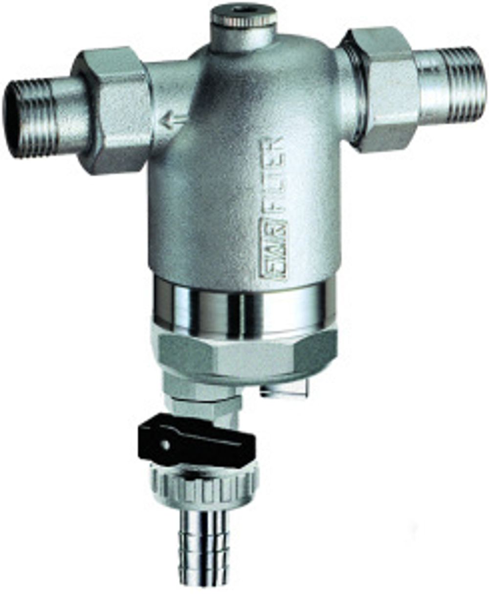 Фильтр 3/4", НР-НР, 300 мкм, с магнитной вставкой, под манометр, Tmax: 95 °С, 25 бар FAR