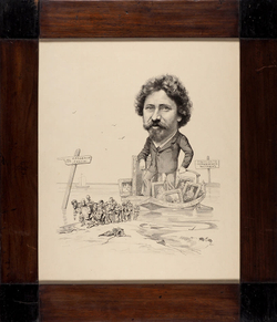 Лебедев А.И. (1826–1898). Карикатура на И.Е. Репина.