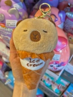 Мягкая игрушка брелок Капибара в рожке плюшевая Capibara