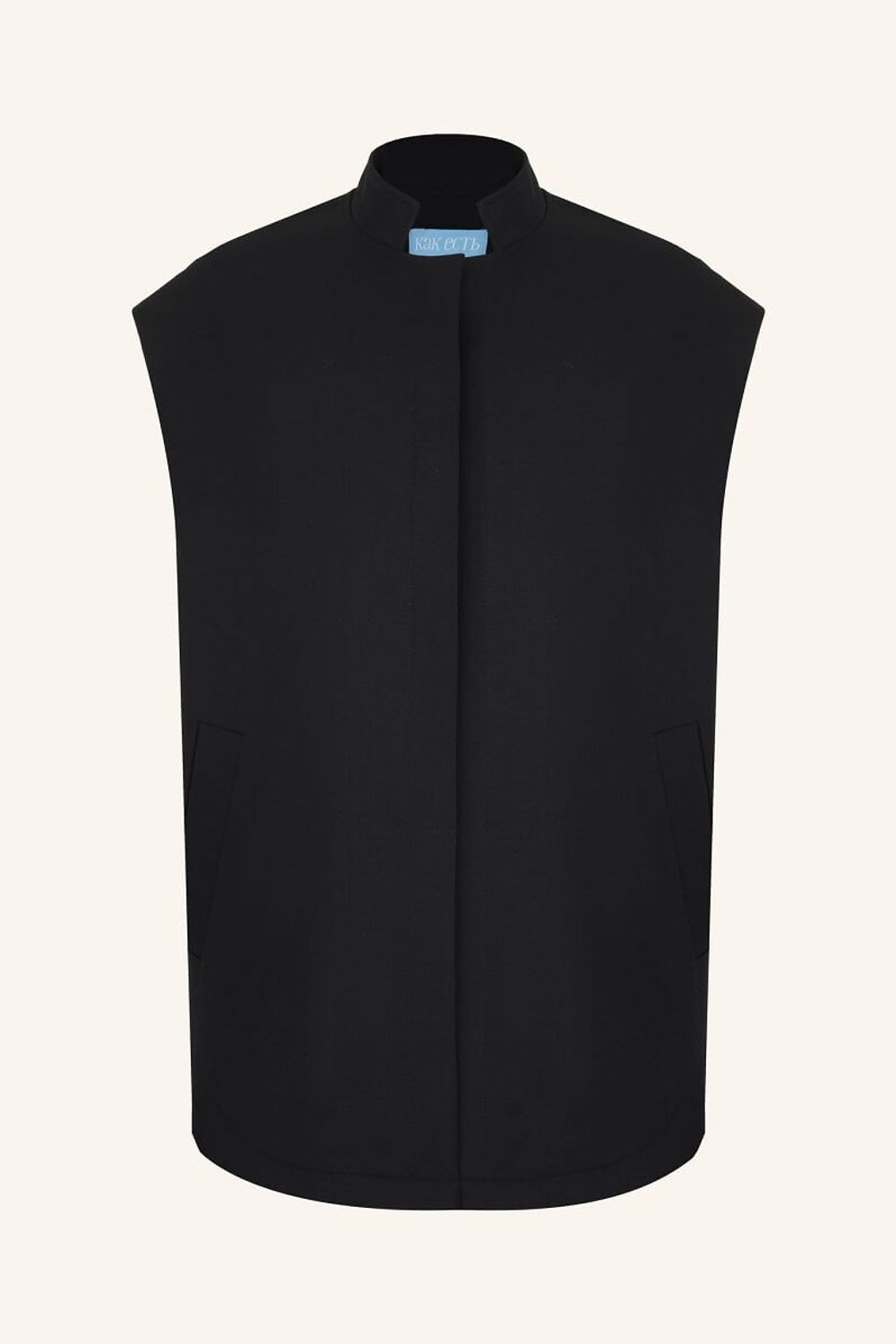 Жилет чёрный шерсть