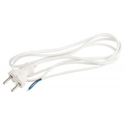 Шнур для бра ЭРА UX-ШВВП-2x0,75-1,8m-W 1,8м ШВВП 2x0,75мм2 белый | Без бренда