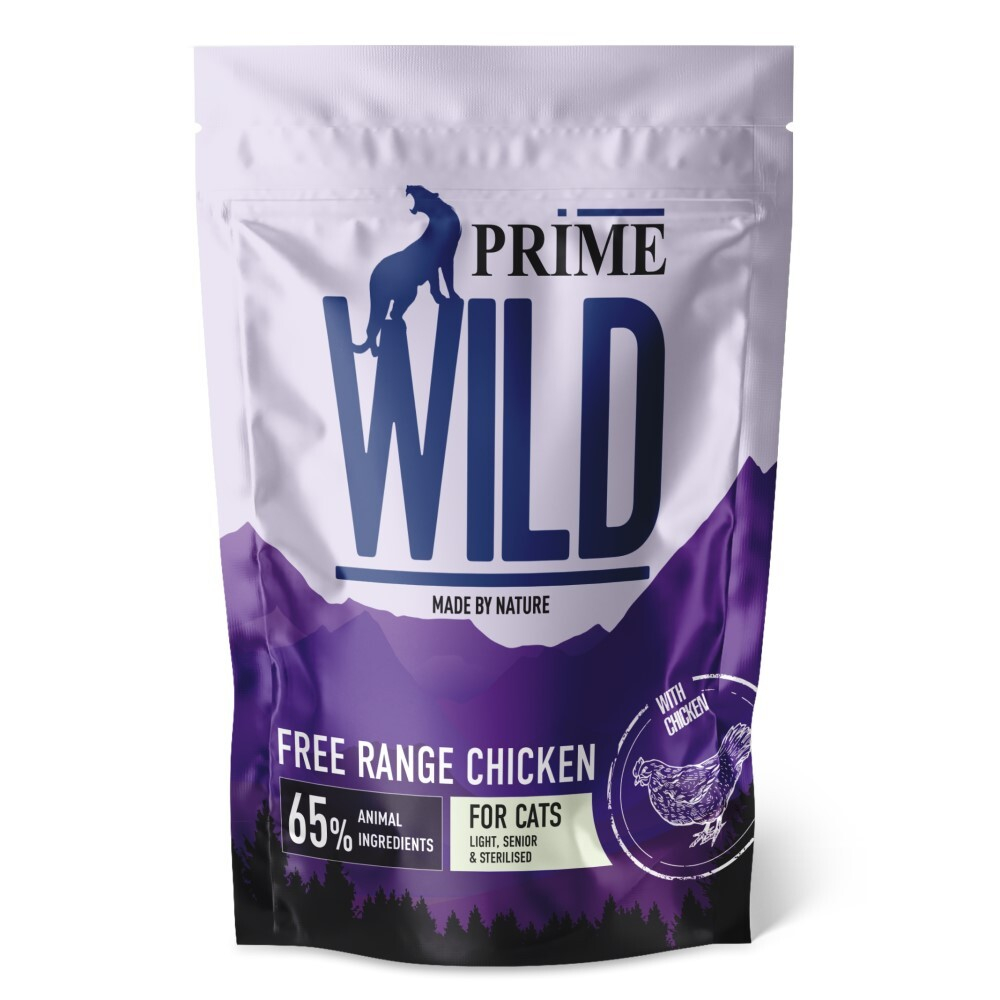 Prime Wild корм для стерилизованных котят и кошек с курицей, контроль веса (Free Range)