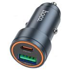 Автомобильное зарядное устройство Hoco Z57A PD30W+QC3.0 (metal grey)