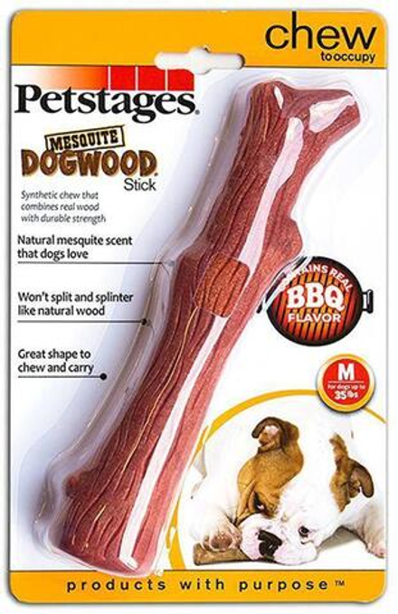 Игрушка для собак Petstages Mesquite Dogwood с ароматом барбекю 18 см средняя
