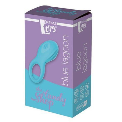 Голубое эрекционное виброкольцо Blue Lagoon (Цвет: голубой)