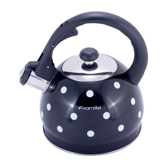 Чайник 2 л. из нержавеющей стали со свистком Kamille KM-1070 и нейлоновой ручкой