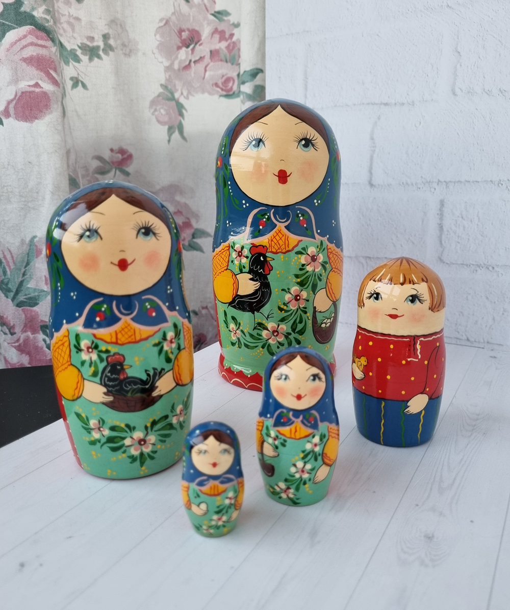 Матрешка "с курочкой" традиция 5мест