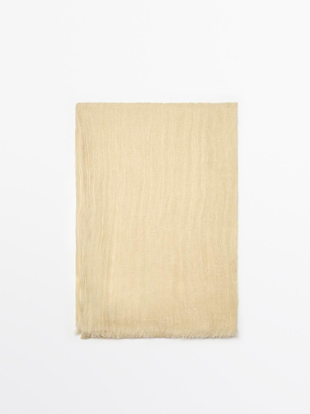 Massimo Dutti Шарф из 100% льна, ванильный