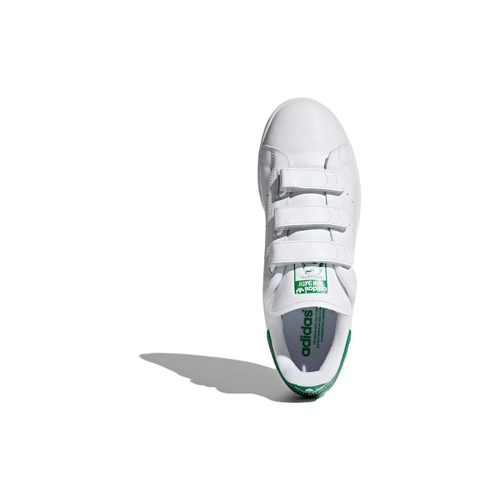 Кроссовки Adidas Originals Stan Smith White Green (на липучках)