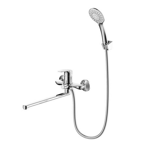 Смеситель для ванны и раковины 35к Milardo RORSB00M10 "Rora" с душ. аксессуарами, ХРОМ