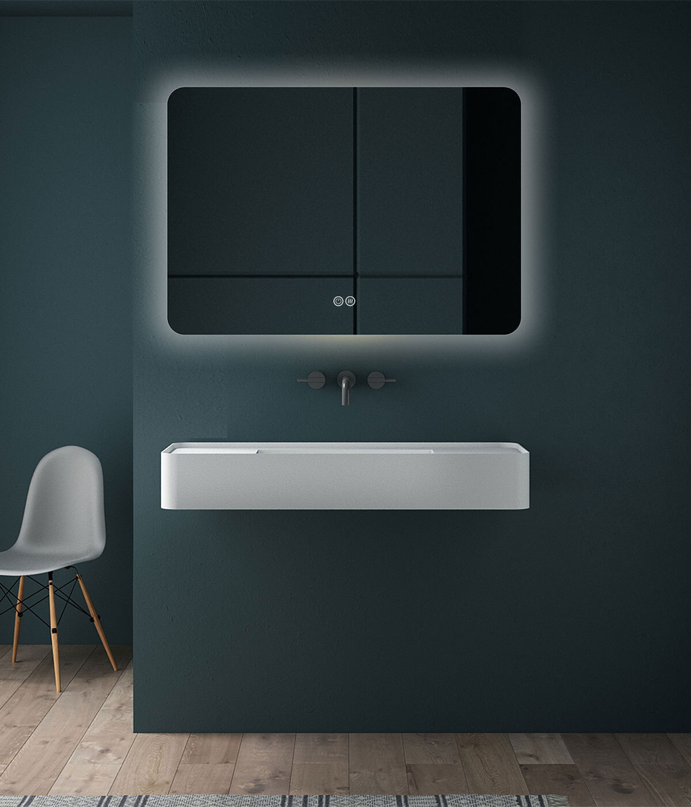 Зеркало Vincea LED VLM-3BE800-2 800х600 c сенсорным выключателем и диммером, антизапотевание