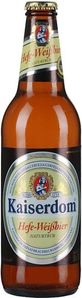 Пиво Кайзердом Нефильтрованное / Kaiserdom Hefe-Weisbier 0.5 - стекло