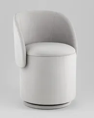 Пуф-трансформер Таунсвилл вращающийся с ящиком велюр светло-серый