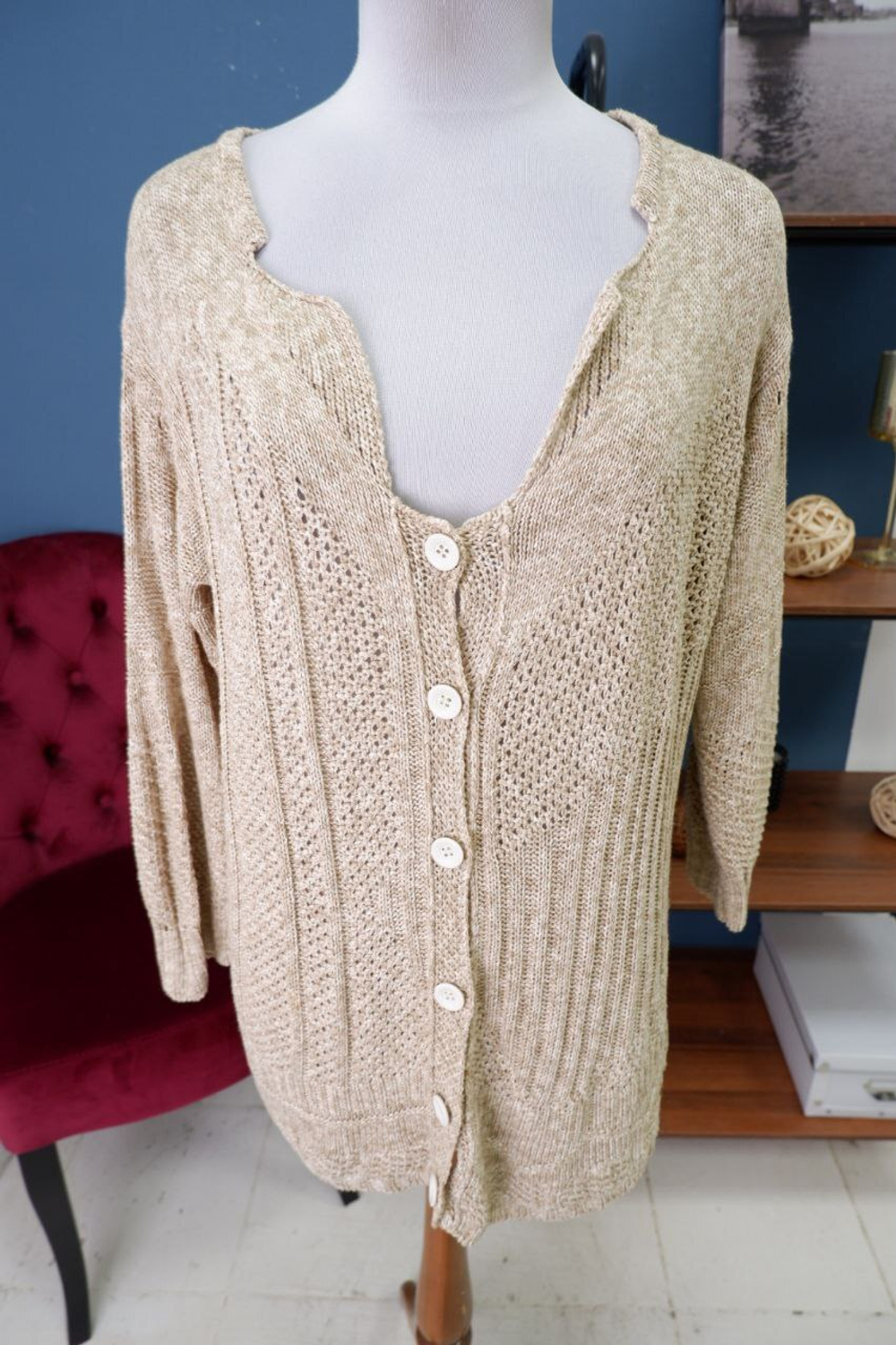 Кардиган Marithe+Francois Girbaud лаконичный 54 размер